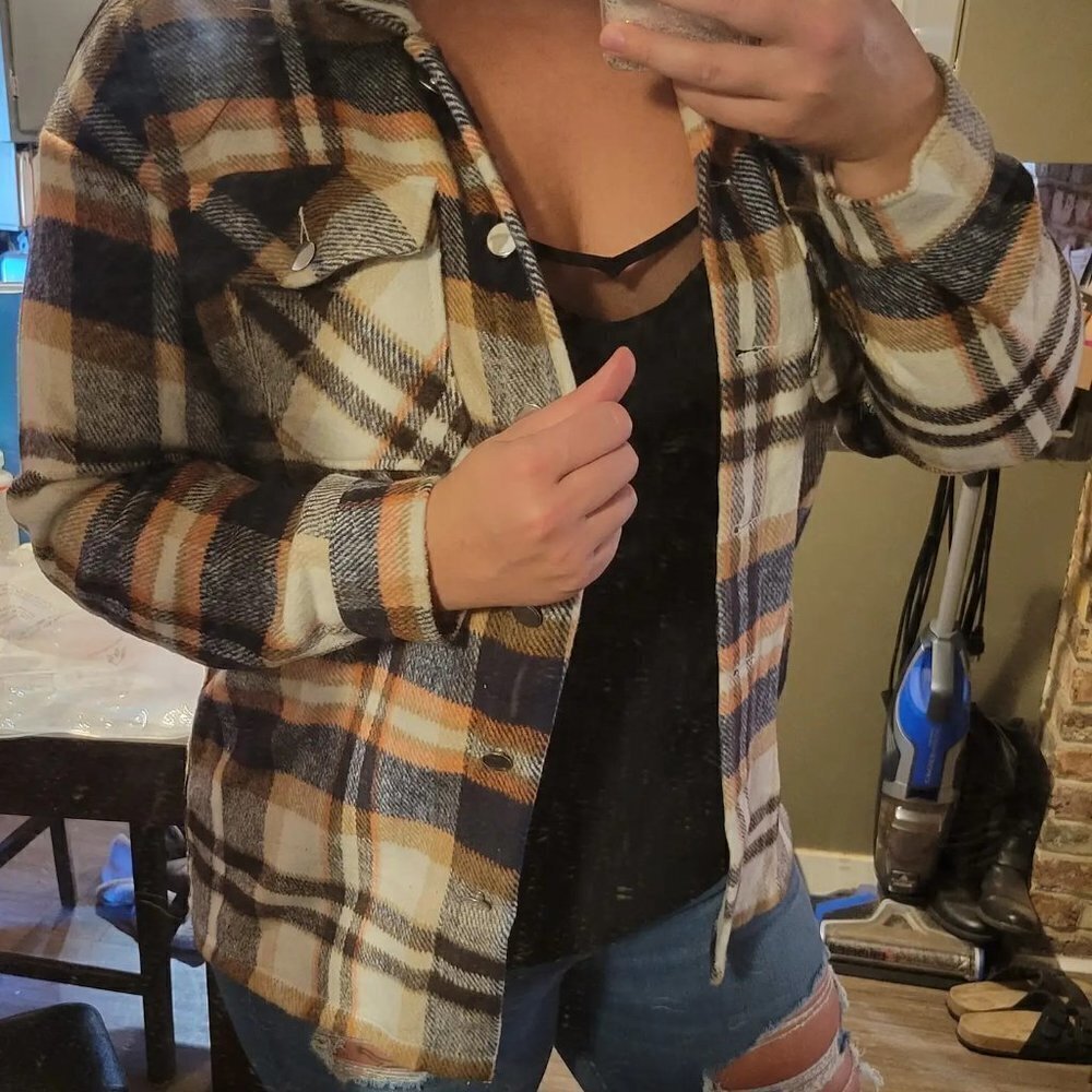 Multi Colored Women's Button Down Flannel